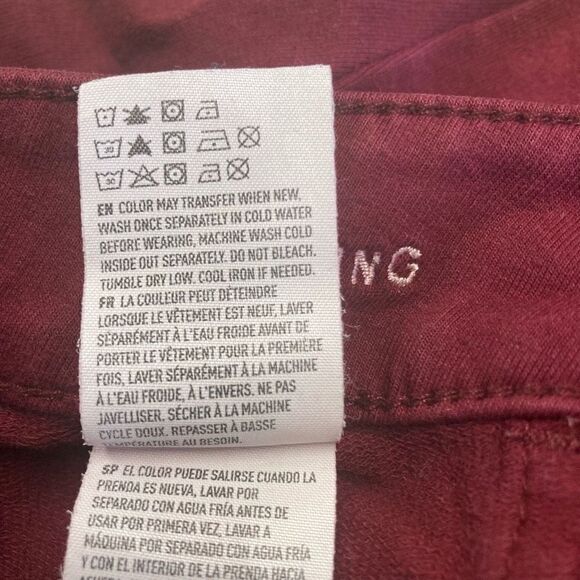AMERICAN‎ EAGLE OUTFITTERS Jegging Jeans Super Stretch Size 8 Wine - Picture 6 of 10